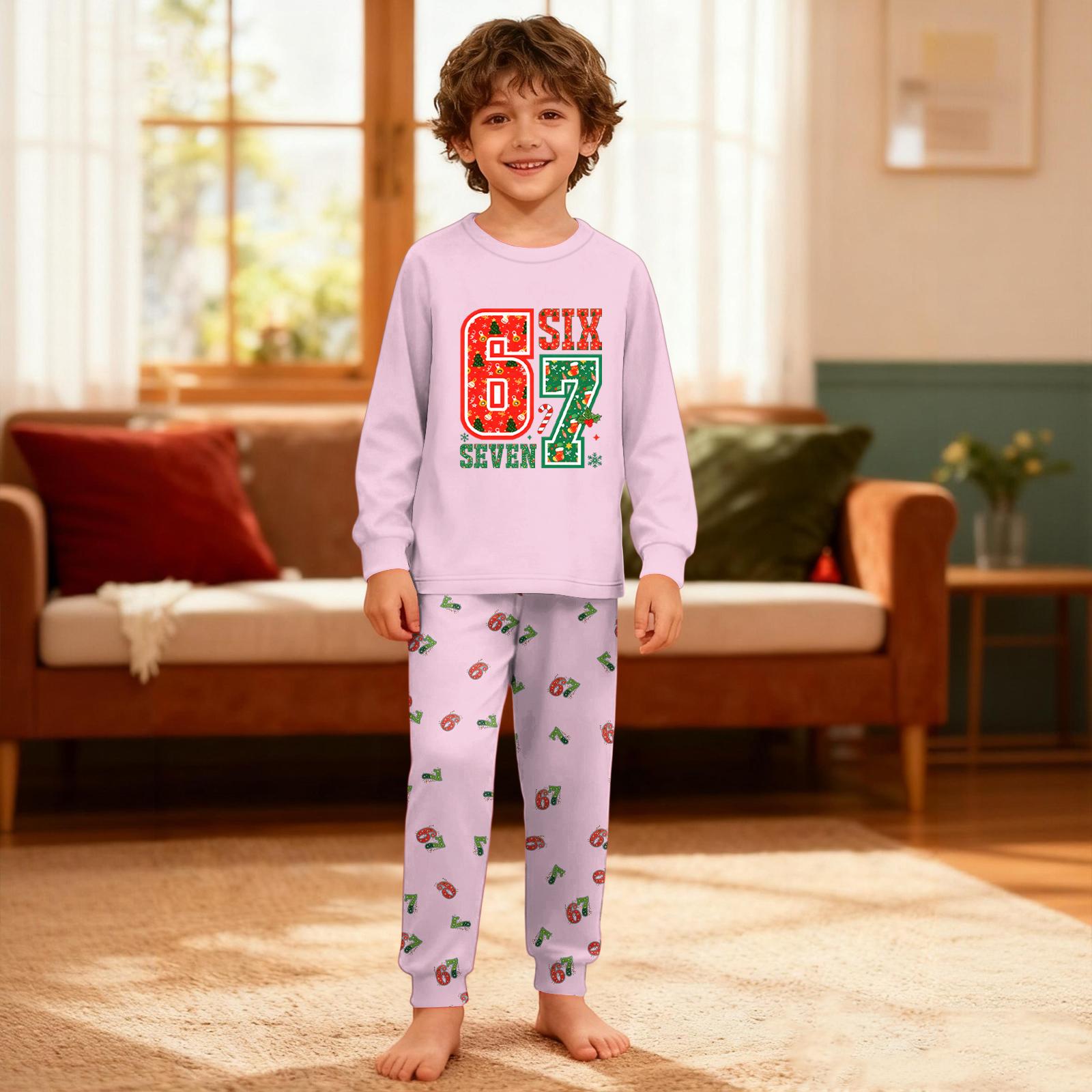 

Детский комплект - Тонкий комплект-двойка с принтом для мальчика и девочки с длинными рукавами и брюками 140