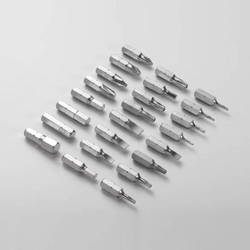 Professional Ratchet Screwdriver Kit 24 in 1 Magnetic Bits Reversible Mechanism Heavy Duty Construction for Home Garage