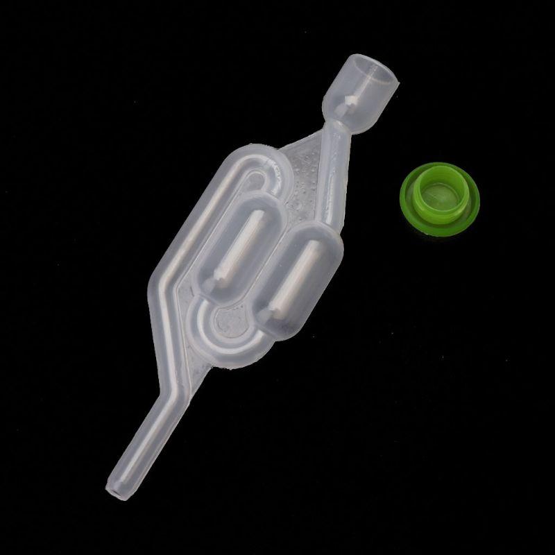 5 Pieces S-Shape Air Lock Twin Bubble Plastic Airlocks Homebrew Fermentation Wine for Valve Reusable Beer Making Tool