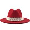 European and American Metal Leaf Women Woolen Hat Jazz Hat Autumn and Winter British Retro Top Hat Women