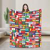 Flags Of All Countries (12) Blanket Quality Warm Soft  Throw Blanket Winter Girls Boys Bedroom Comfortable Bedspread