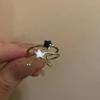 Minimalist Heart Open Rings Adjustable Alloy Heart Rings Couple Ring Couple