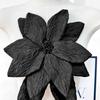 Witte 3D Bloemen Geborduurde Stoffen Patches voor Kledingreparatie en Decoratie