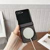 Luxury PU Cloth Magnetic Wireless Charging Protective Back Cover Case For Samsung Galaxy Z Flip 7 Flip6 5 4 3 Phone Shell