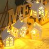 2-meter 10 LED USB Christmas String Lights Wooden Small House Shape LED Light String Star Christmas Tree Decorative Light