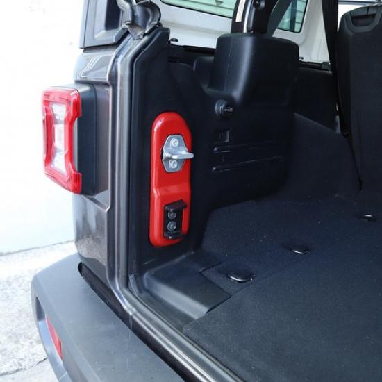 Red Car Inner Tailgate Lock Panel Decor Cover Trim for Jeep Wrangler JL 2018+