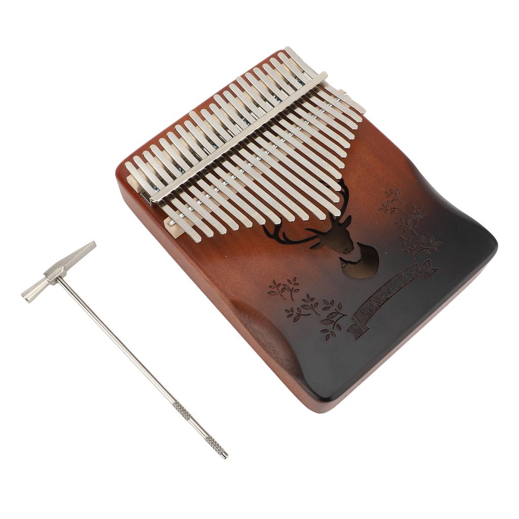 Kalimba 21 Keys Portable Small Thumb Piano Mahogany Metal Instrument Kit for Adults Kids Beginners