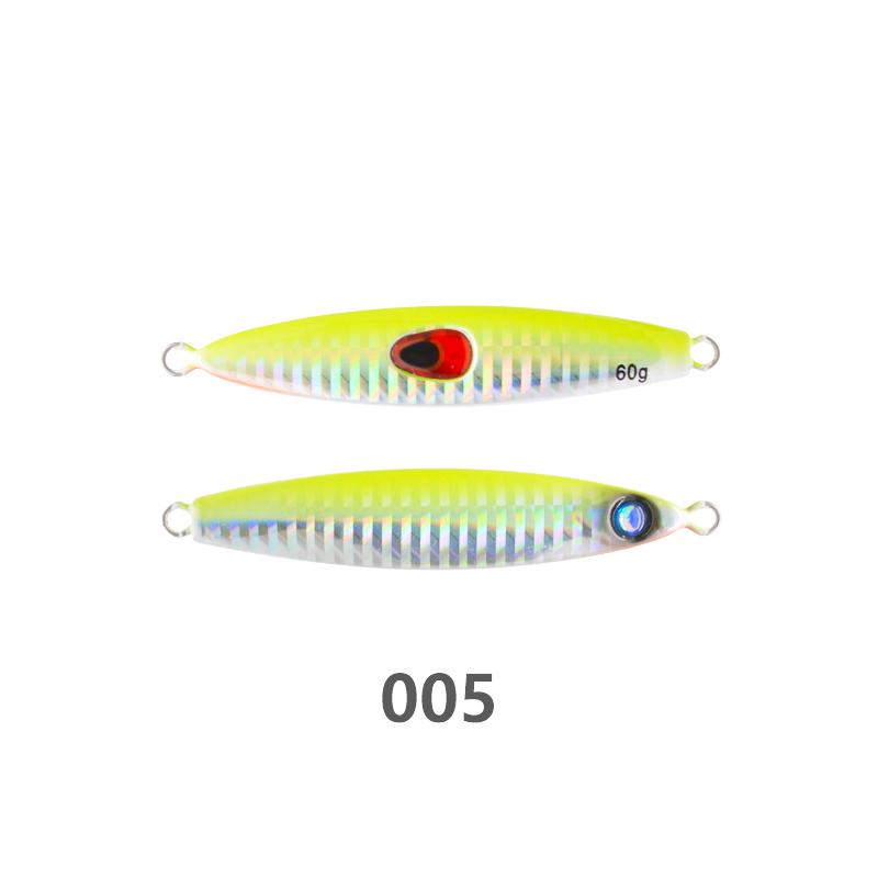 JIGGINGSOUL-RTS191- 60g 80g Casting Jigging Fishing Lures Sense Slow Pitch Metal Saltwater Jig Bait Lead Fish Pesca