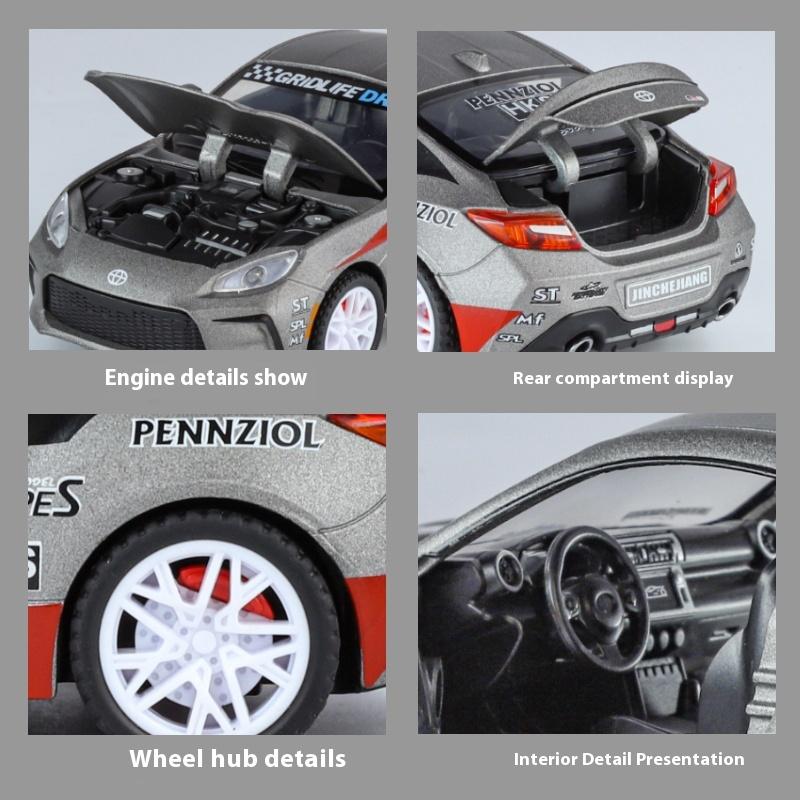 JDM 1:32 GR86 Rally Car Alloy Metal Diecast Model Car Sound & Light Classic Sentimental Collection Gift For Boyfriend Boy