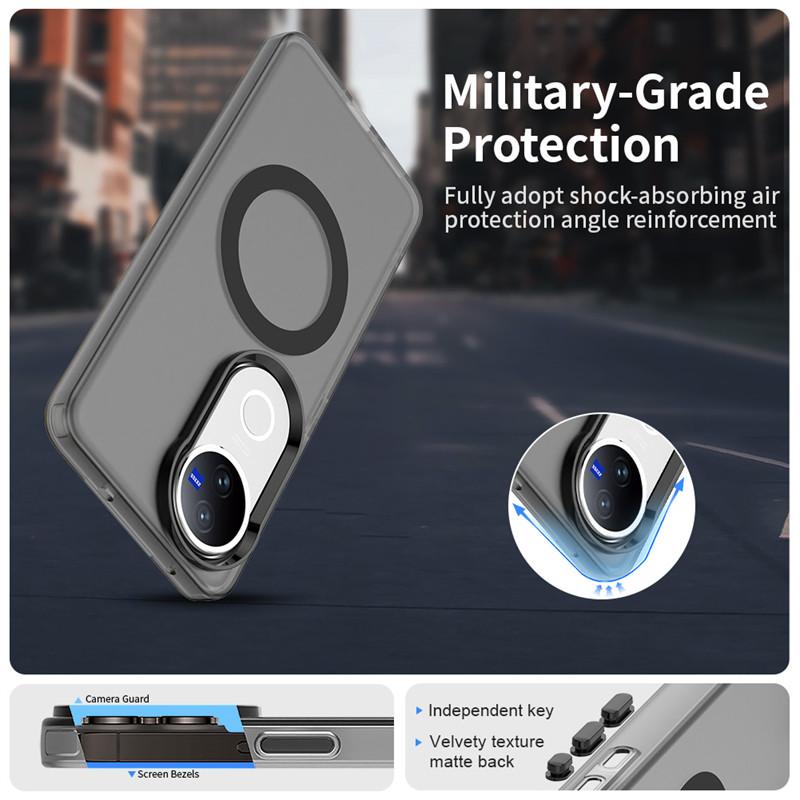 Magnetic For Vivo V50 5G Case Magsafe Wireless Charging Cover Vivo V50 5G Matte PC Protective Phone Back Cases For Vivo V50 5G