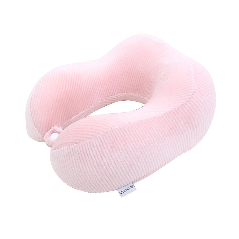 Memory cotton slow rebound pillow lunch break neck pillow hump travel office scissors U-shaped pillow розовый