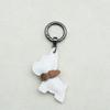 Cute Puppy PU Leather Dog Hanger Animal Dog Bulldog Bag Pendant Bulldog Keychain  Men's Car