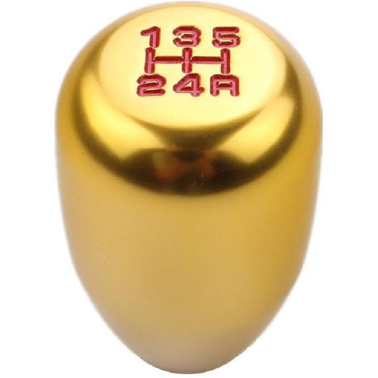 DEWHEL 5 Speed Manual Gearbox Shift Knob M12X1.25 Screw On Aluminum Black золотой