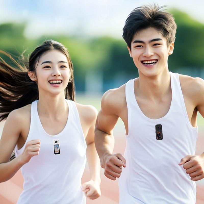 Neue S70 Mini-Daumenkamera 1,47 Zoll IPS Großbildschirm 180° Dual-Objektiv Freisprech-Tragbare Kamera Langlebiger Akku Anti-Verlust 2,7K 1080P Mp4 Mini-Cam