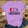 I Need Beer Printed T Shirt Men/Women Tops Casual Short Sleeve Personality Shirt