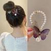 New Pearl Tassel Rhinestone Luxury Fish Wings Rabbit Ear Round Hair Claw For Girl Woman Temperament Designer Hair Clips