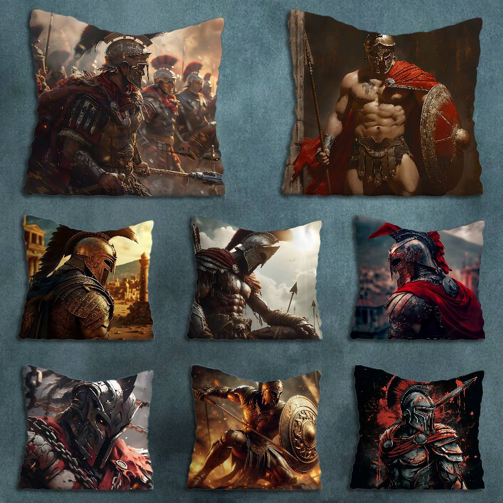 Cool Art Sparta Warrior Pillowcase for Sofa Room Office Decor Printing  Merchandise AllMatch Cushion Cover