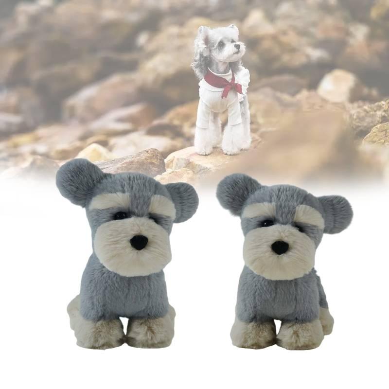 Plush Toys Schnauzer Cute Cartoon Girl Children Birthday Holiday Gift Dolls