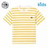 Kids Glen Stripe Short Sleeve Round Tee Yellow Nt7ur01t