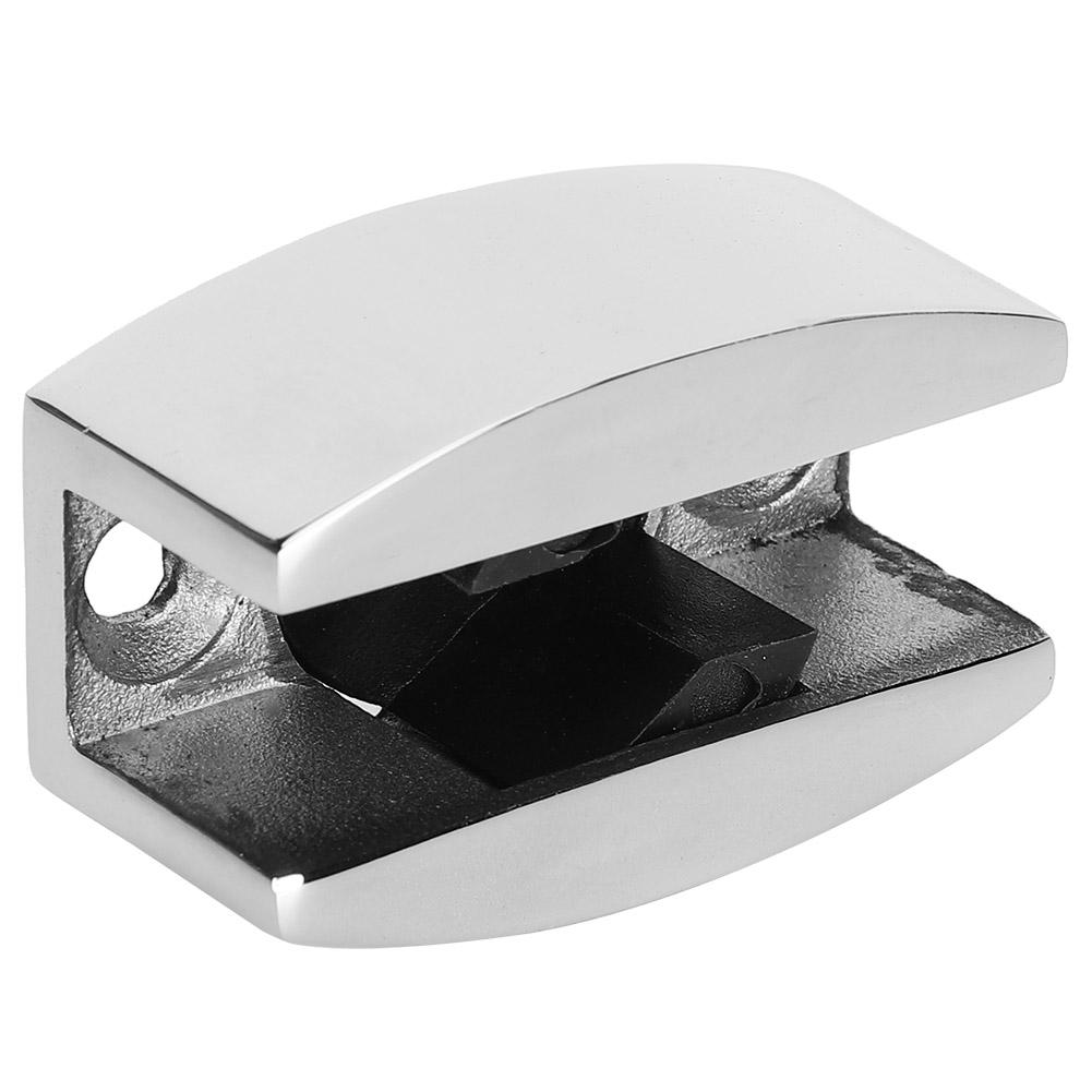 Stainless Steel Door Floor Roller Guide U‑Shaped Swing Stopper Bath Room Accessory for Glass Sliding Doors(Glossy