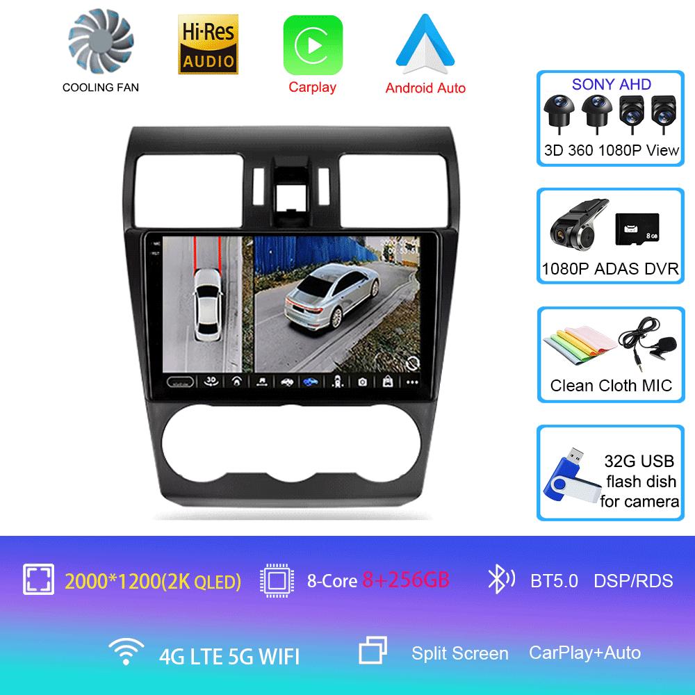 Android 14 Video Player Car Radio For Subaru Forester 4 SJ 2012 - 2015 Multimedia Navigation Stereo GPS No 2din 2 Din Dvd