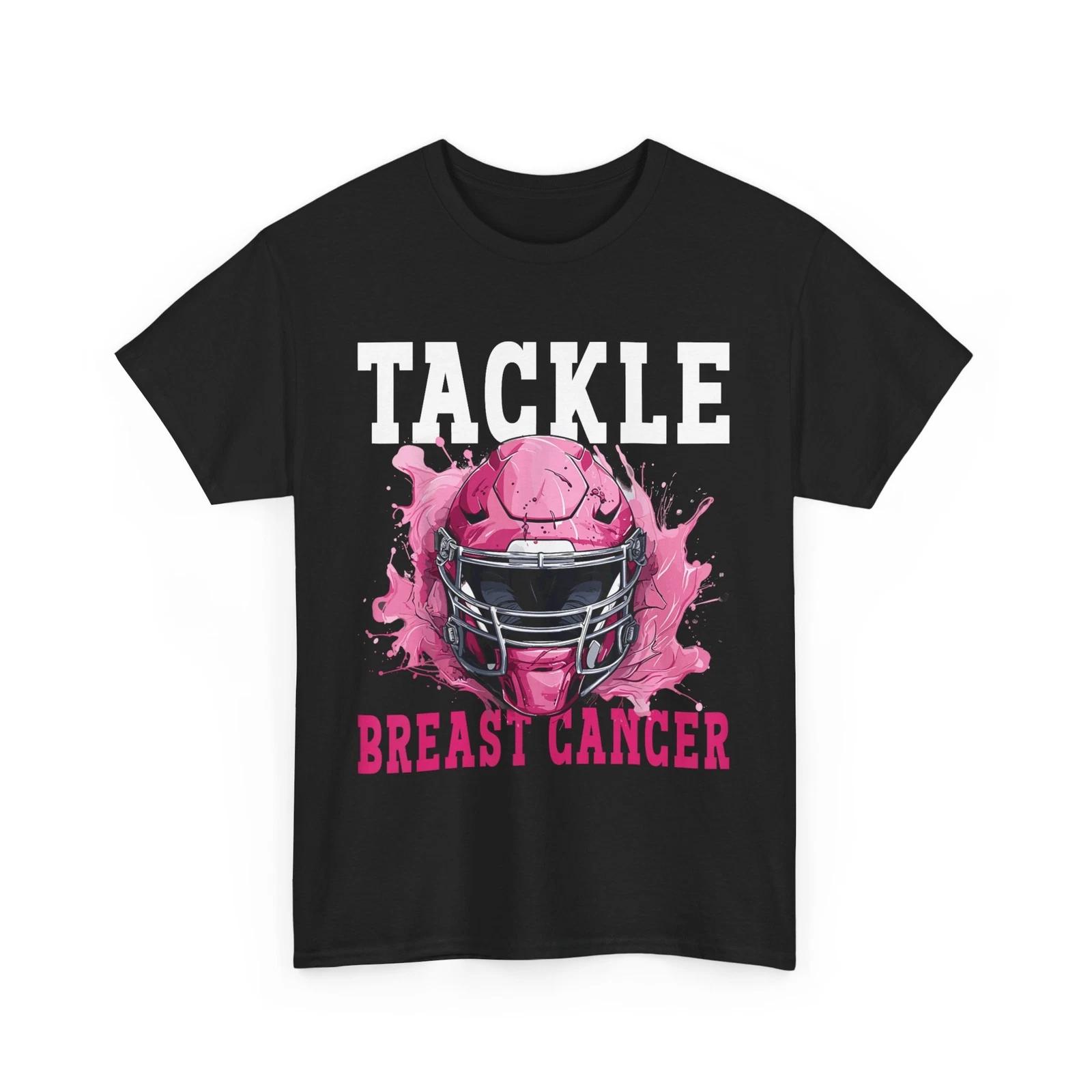 Футболка для мальчика с принтом Tackle Football Breast Cancer Awareness Pink Ribbon M