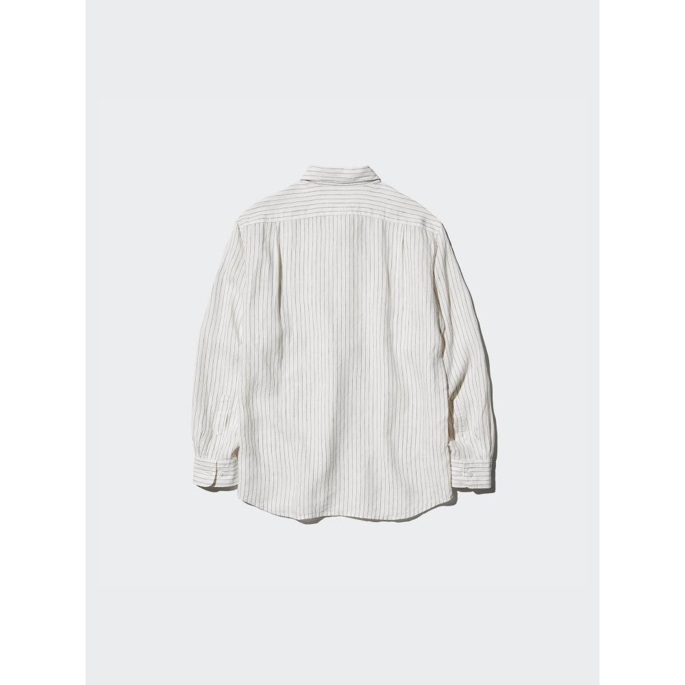 Uniqlo Premium Linen Shirt  Long Sleeve  Stripe A