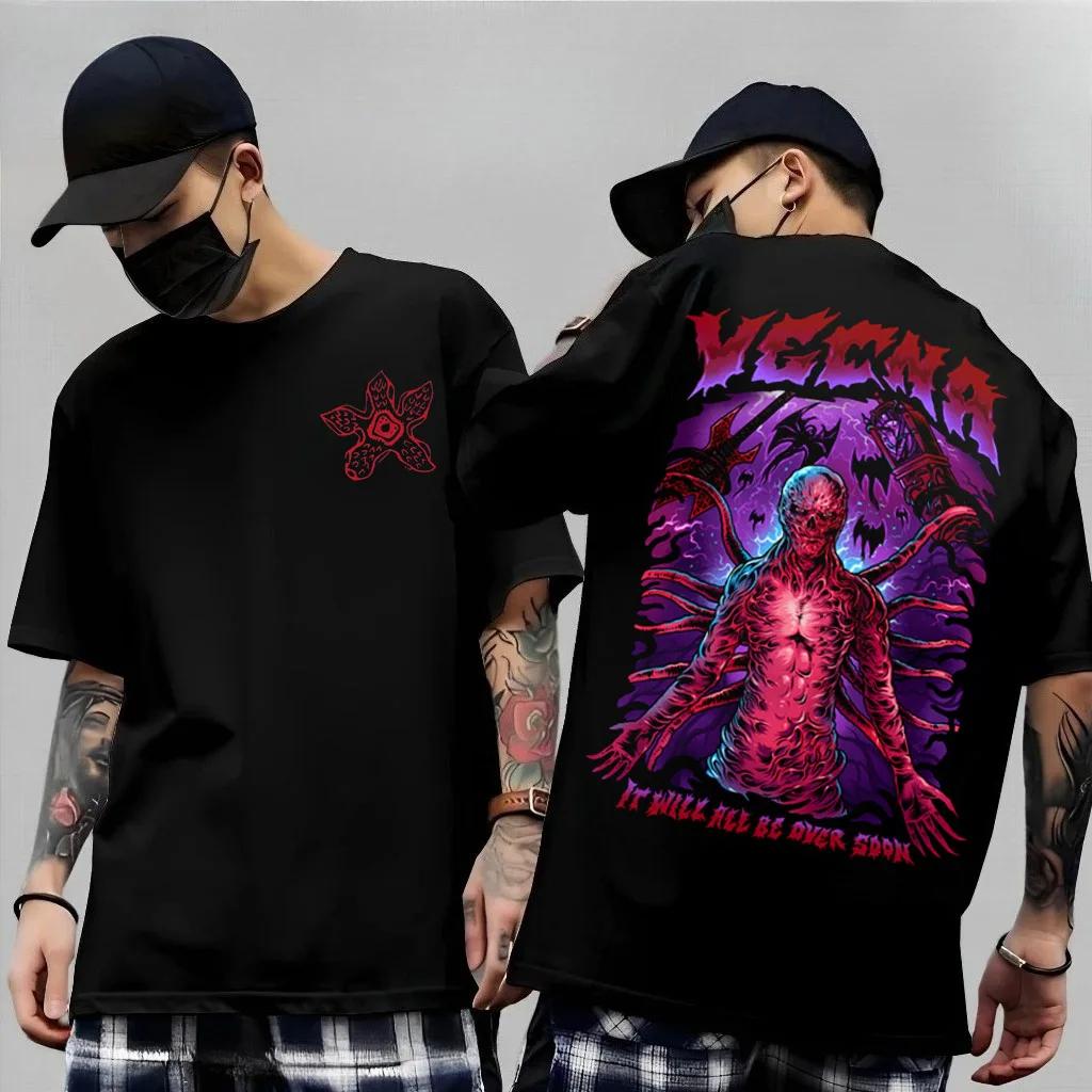 Terror Vecna Demogorgon T Shirt Men Women Cannibal Flower Monster Print Fashion High Street ParentChild Cotton Streetwear Tops