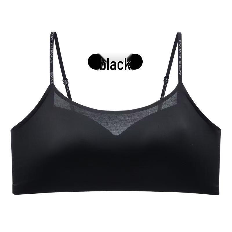 Sommer Ultra-dünne Französische Nahtlose Spitze Dessous mit Dreieckskörbchen & Anti-Hänge Stütz-BH