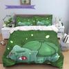 Pokémon Bulbasaur Vzor Povlečení Domácí Dekorace Narozeninový Dárek (1 * povlak na peřinu + 2 * povlak na polštář, bez jádra)