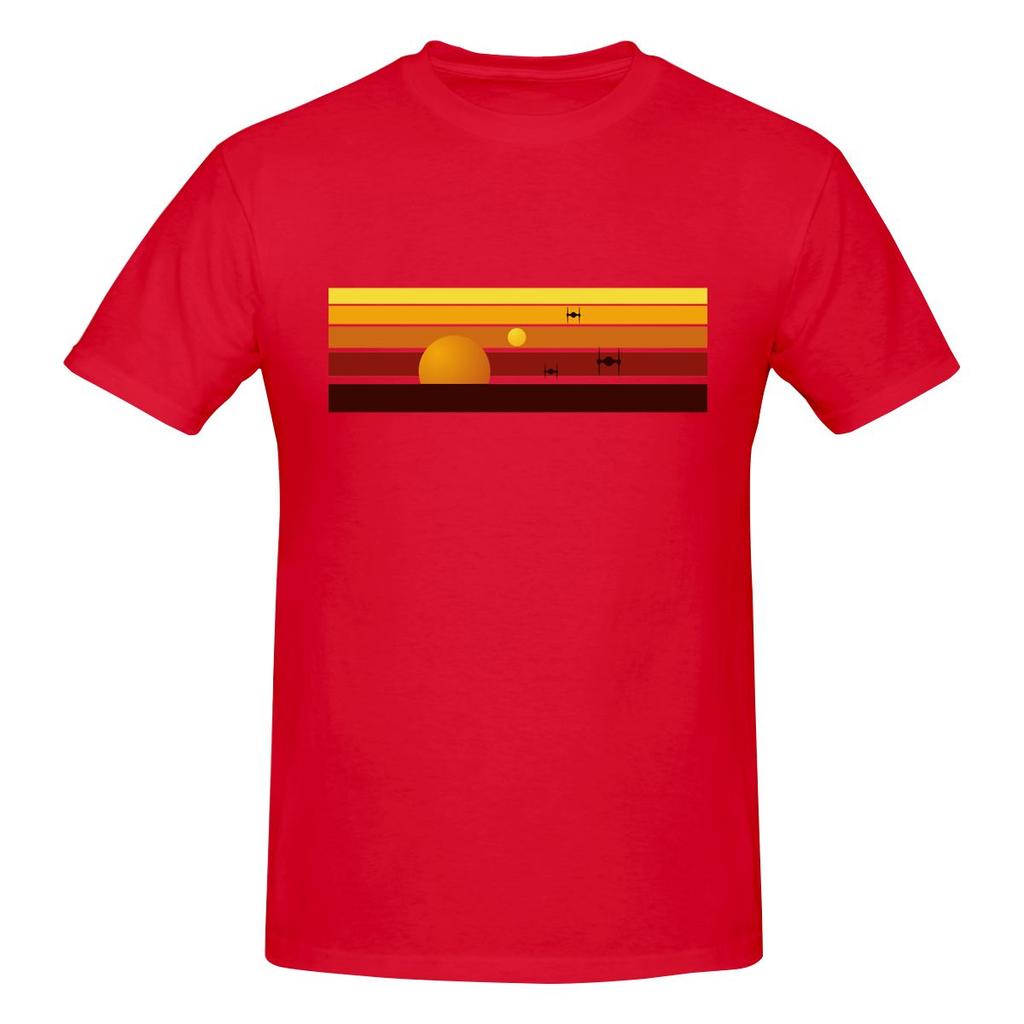 Tatooine Sun Crew Neck Tshirt Highend Minimalism Versatile Outerwear Cotton Tee