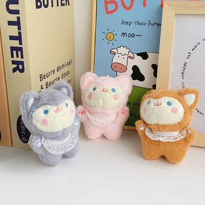 Cachecol de Fita de Desenho Animado Criativo Pingente Shiba Inu Bonito Menina Coração Boneca de Pelúcia Chaveiro Presente Máquina de Garra