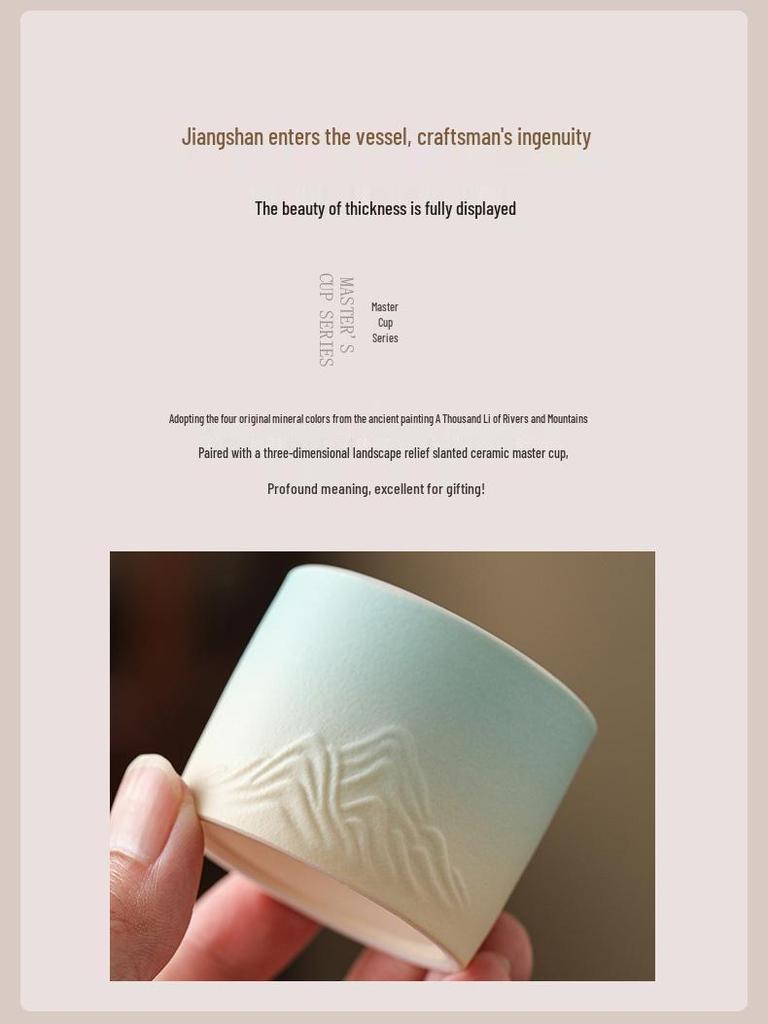 Kung Fu Tea Set: White Porcelain & Ceramic Teacups, Mutton Fat Jade Master Cup, Tea Bowl Set Gift