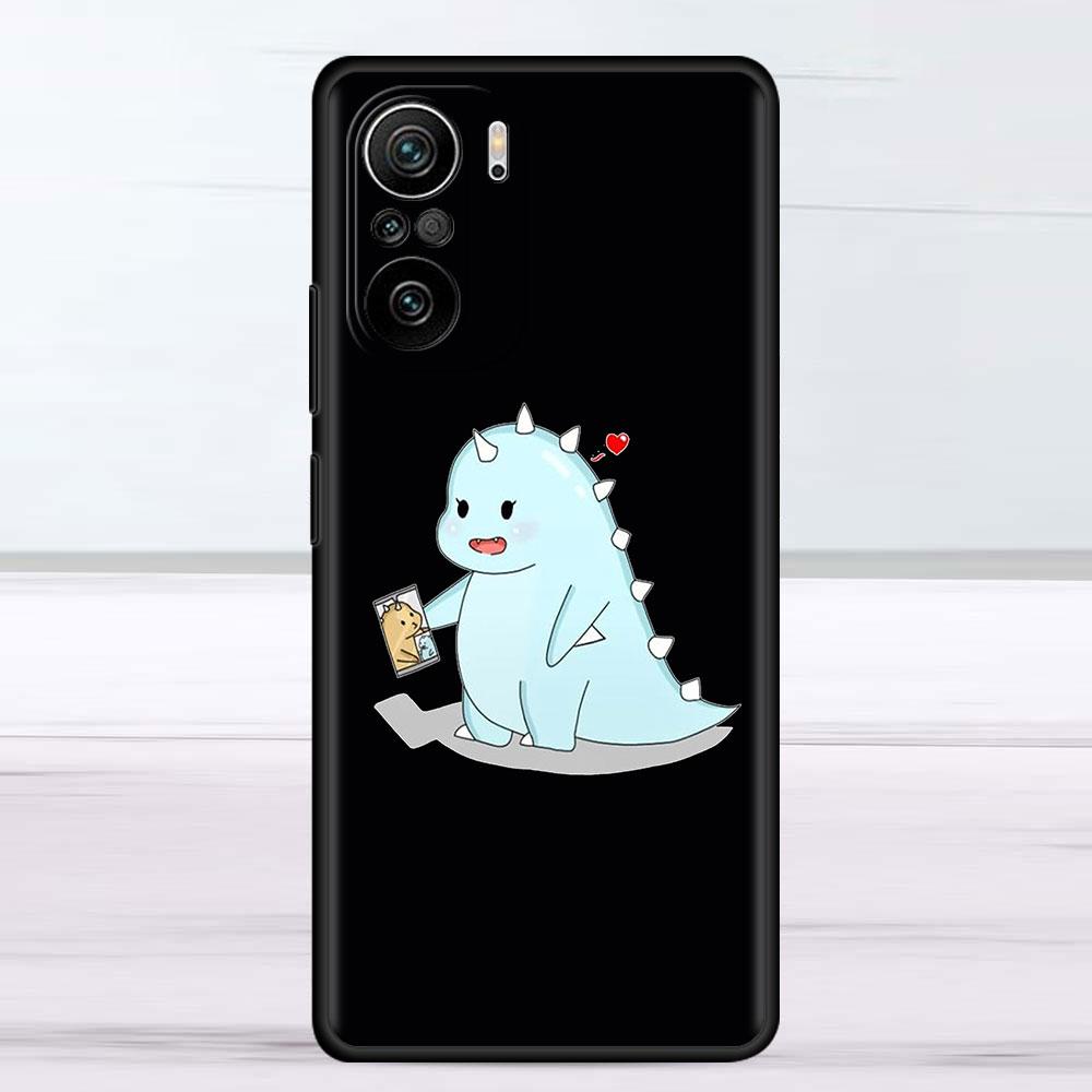 Case For Xiaomi Redmi Note 11 9S 10 9 8 7 9A 9C 9i K40 8T 10C 9T K50 Silicone Phone Shell Dinosaur Cartoon