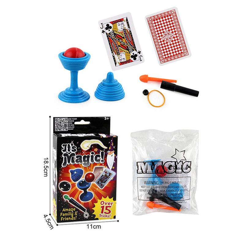 Nowy Śmieszny Zestaw Rekwizytów Magicznych dla Dzieci Dzieci Sztuczki Magiczne Zabawki Zestaw dla Początkujących Rekwizyty do Występów Magicznych Zabawka Puzzle