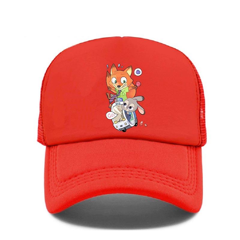 

Cartoon Anime Print Baseball Cap Zootopia Judy Nick Sun Mesh Hat Men Women Adjustbale Summer Trucker Hat Outdoor Casual Golf Cap