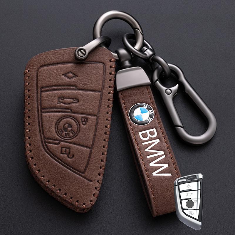 

Leather Car Key Case Cover for BMW X1 X3 X4 X5 F15 X6 F16 G30 7 Series G11 F48 F39 520 525 f30 118i 218i 320i Auto Accessories