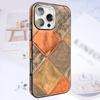 Geometric Splicing and Leather Plating and High-lifting Lens Mobile Phone Case Suitable for IPhone16promax Anti-fall Case 15/14