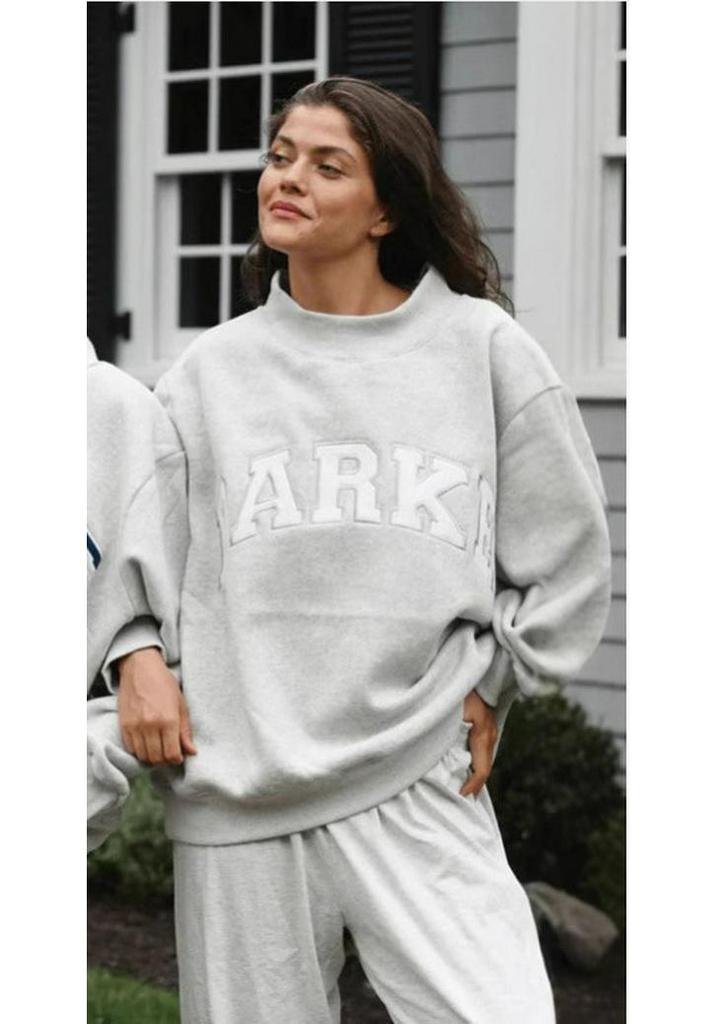 Exotic Embroidered Letter Hoodie Set - Casual Round Neck for Autumn/Winter