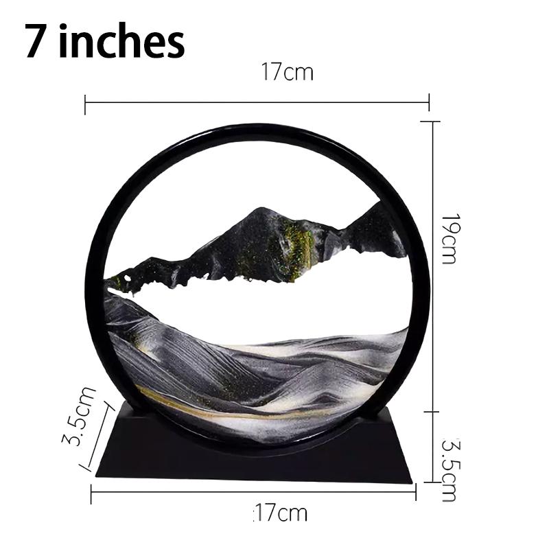 3D Flowing Sand Painting 7-inch Desktop Decoration Home Living Room Decoration Office Ecological Flowing Sand Painting Crafts