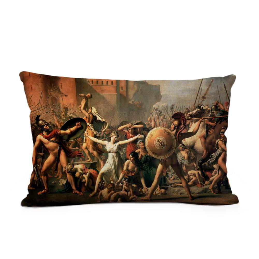 Neoclassicism Home Decorative Napoleon Oil Painting Sofa Throw Pillow Case Rome Spartacus Jacques Luis David Art Cushion Cover