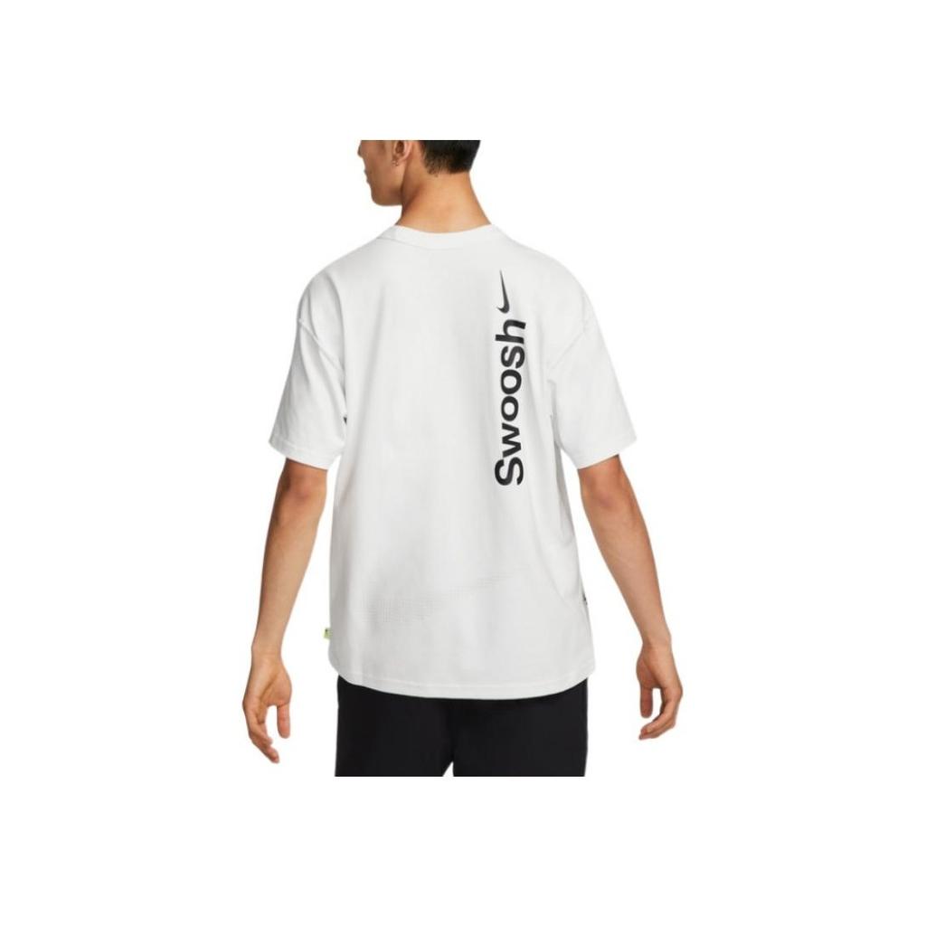 Nike Logo Print Crew Neck Oversized Short Sleeve Sport T-Shirt With Drop Shoulder Men Tops White DX6307-121