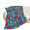 Pizza Blanket Throw Sausage Pizza Flannel Blanket for Kids Teen Boys Girls Fast Food Themed King Queen Full Size Super Soft Warm