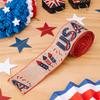 Independence Classic Day Celebration Decor American Fabric Ribbons In Red White And Hues Blue