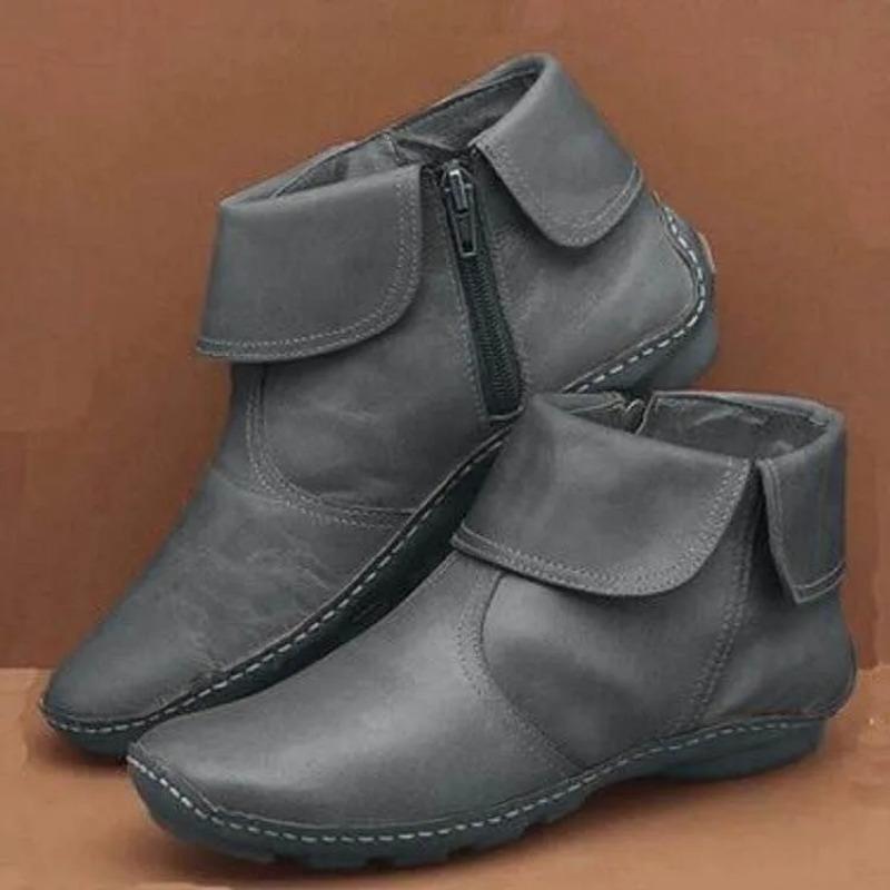 Women New 2026 Winter Footwear Round Toe Female Shoes Rubber Large Size Rock Ladies Ankle Elegant Autumn Low Solid
