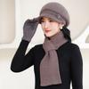 Women's Knitted Hat for Fall Winter - Lightweight Elastic Fit Warm Hat, Solid Color Short Brim Hat