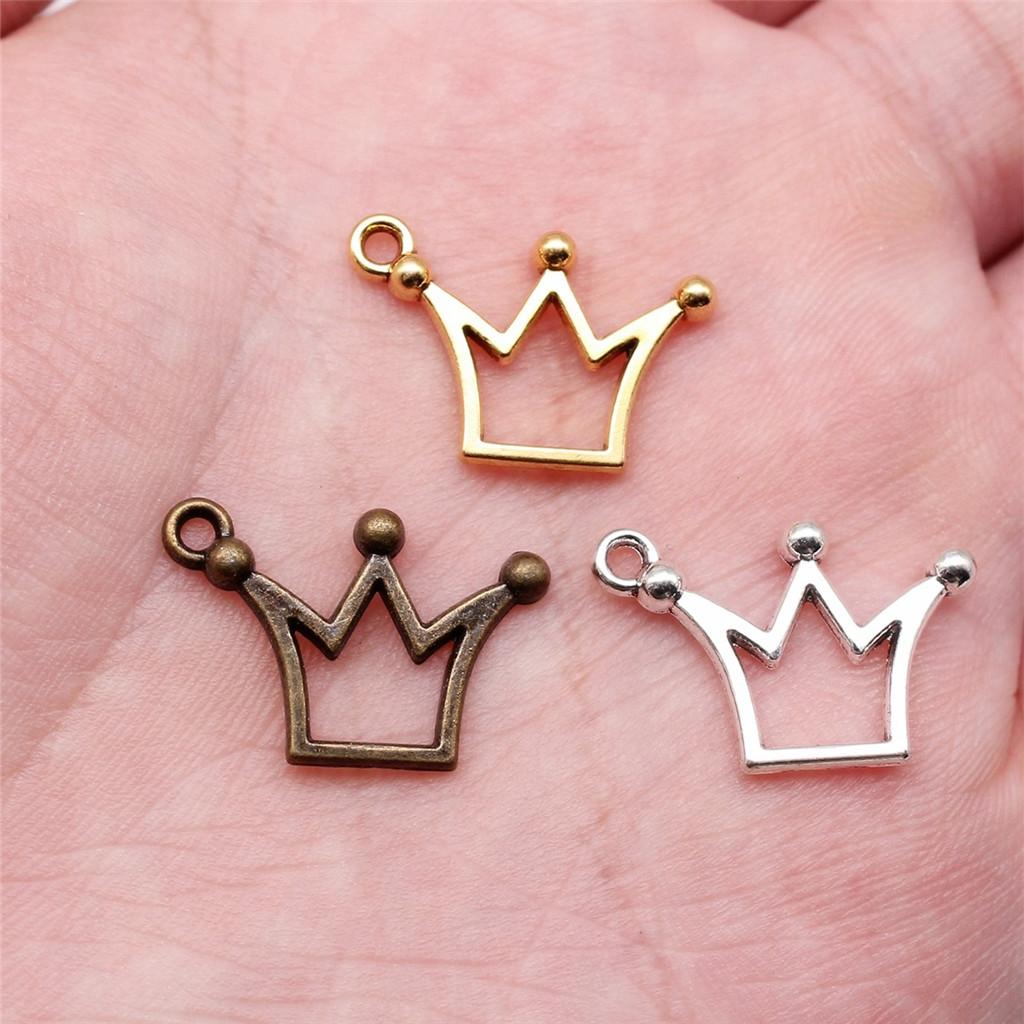 Crowns Royalty Princess Tiara Charm Antique Bronze Zinc Alloy Jewelry Making Supplies for Girls Metal Charms New Arrival