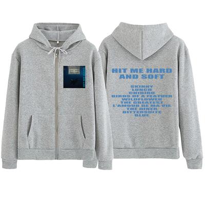 Hit Me Hard And Soft Billie Reißverschluss Hoodie Harajuku Pullover Tops Sweatshirt Streetwear Fans Geschenk