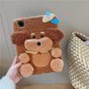 Cute Plush Teddy Dog Case for iPad A16 2025 11/12th A19 2026 Mini 6 7 8.3in iPad 7 8 9 10th 10.2in 10th 10.9in 10.5 Pro 11 Air 11 12.9 13 Tablet Case