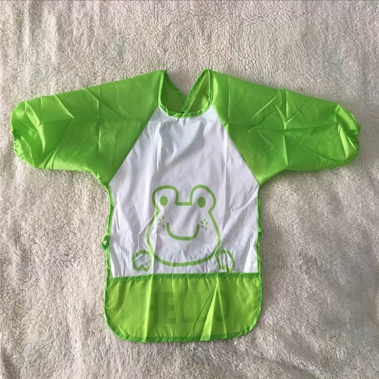 1Pc Cute Baby Bibs Waterproof Long Sleeve Apron Children Feeding Smock Bib Burp Painting Drawing Soft Toddler Clothing Bandana Bibs